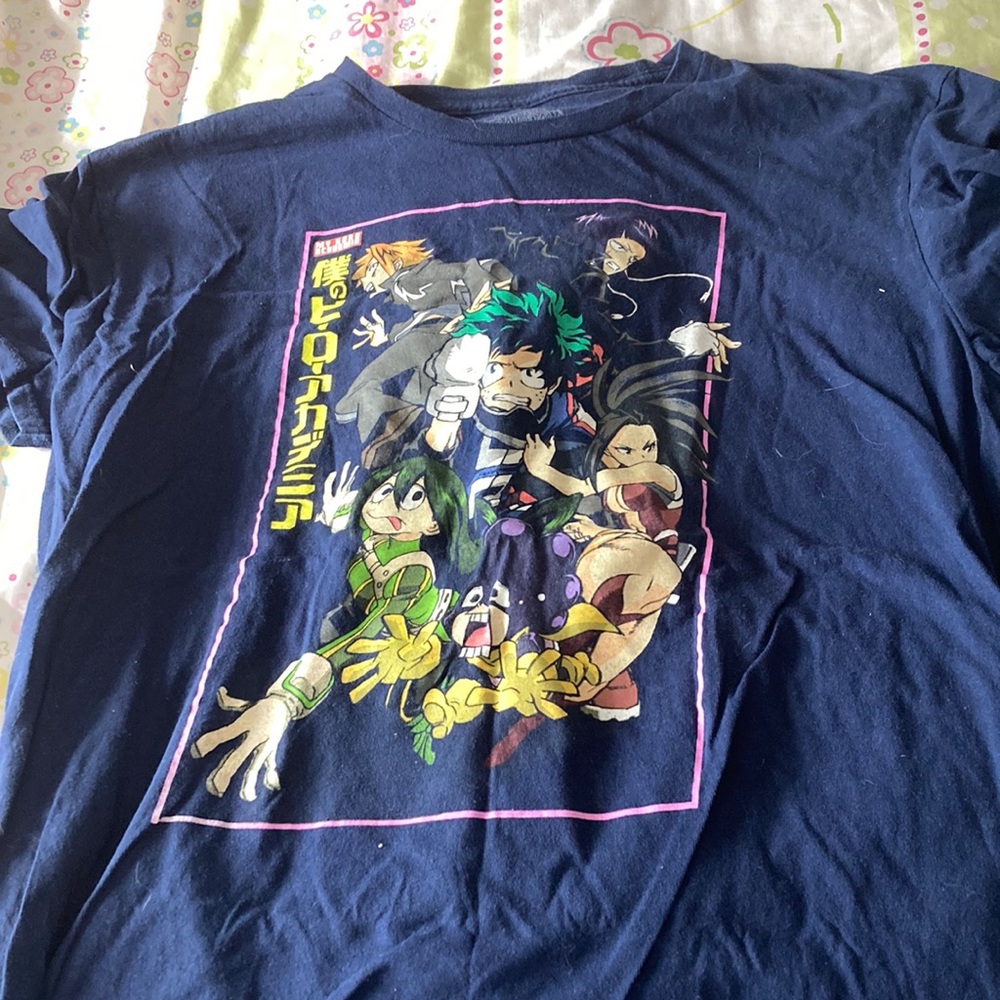 dark blue my hero academia graphic tee